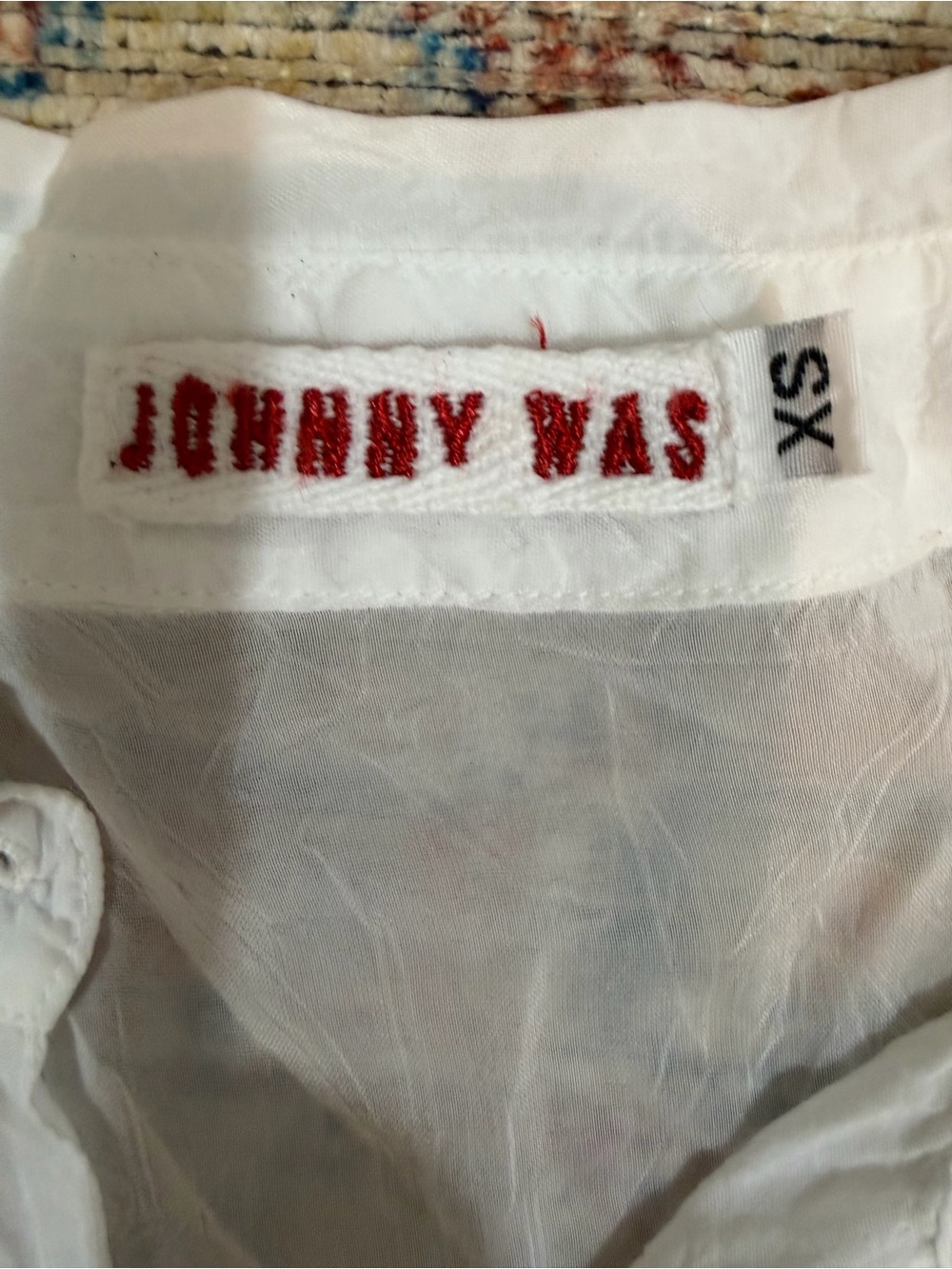 Johnny Was White Embroidered Button Front Boho Blouse Dainty XS Romantic Top - Picture 10 of 11
